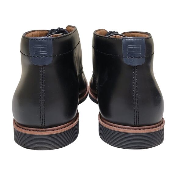Tommy Hilfiger Men Rosell Plain Toe Chukka Boot Size US 10.5M Black Faux Leather - Picture 5 of 7
